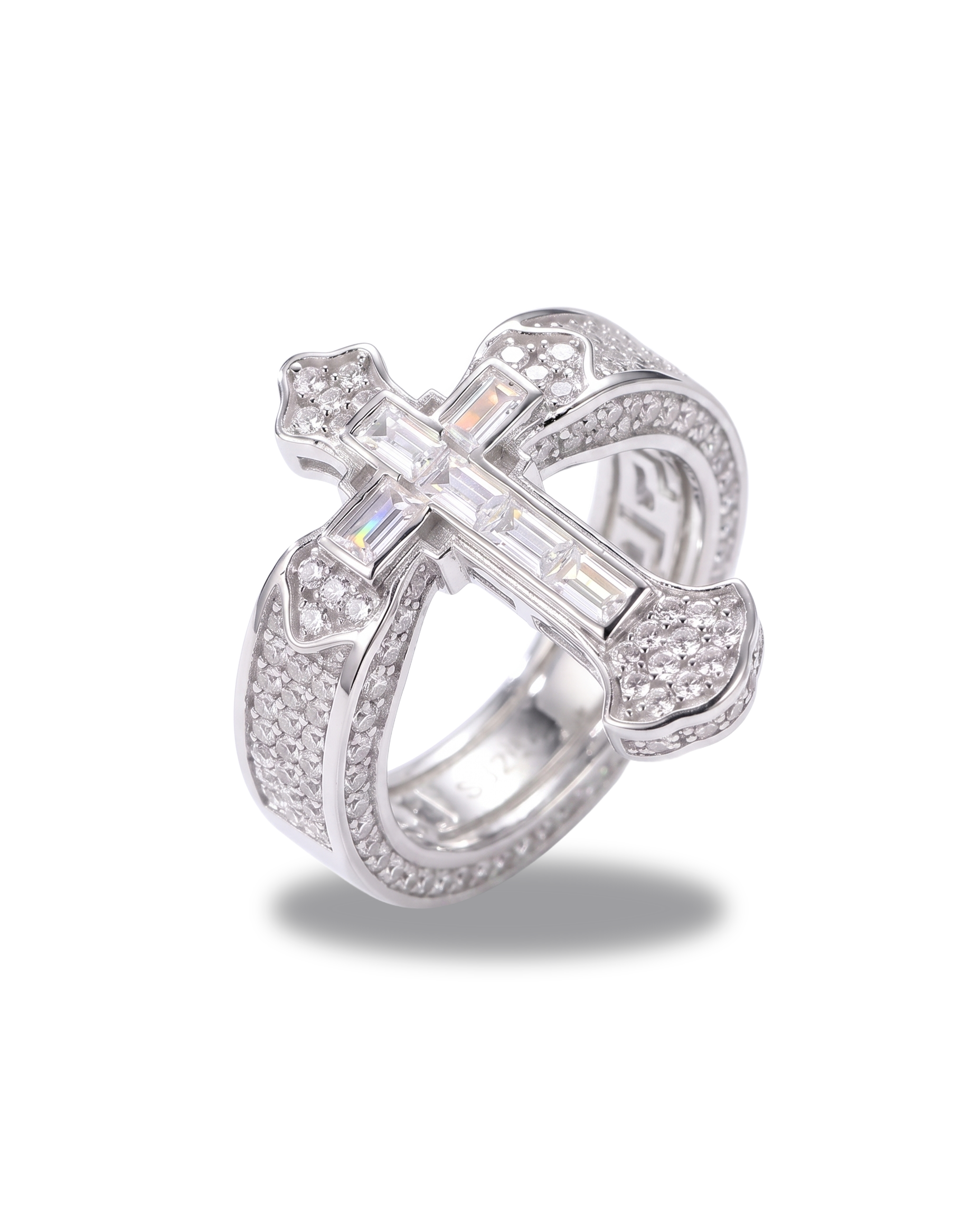Moissanite Cross Ring
