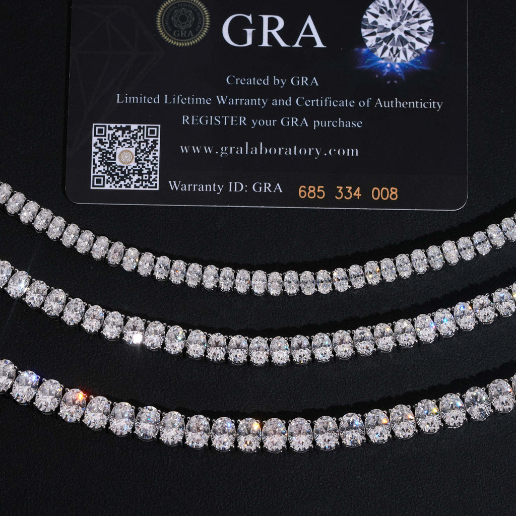 Oval Tennis Necklace