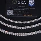 Moissanite Oval Tennis Necklace