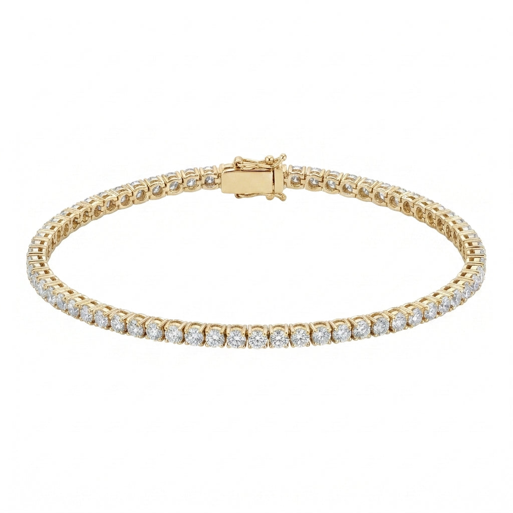 VVS1 CZ Tennis Bracelet 14K Gold