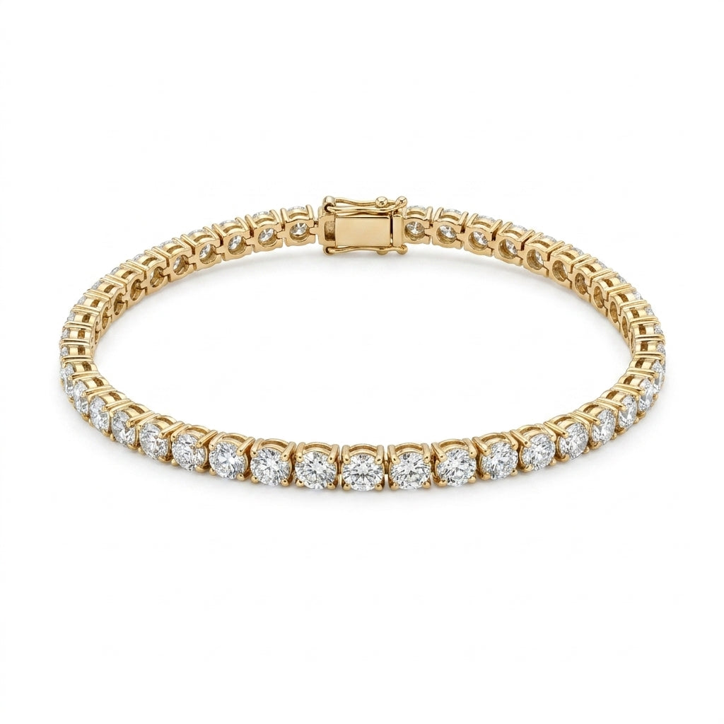 VVS1 CZ Tennis Bracelet 14K Gold