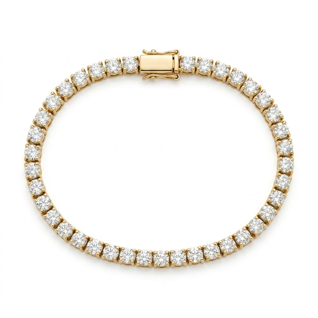 VVS1 CZ Tennis Bracelet 14K Gold