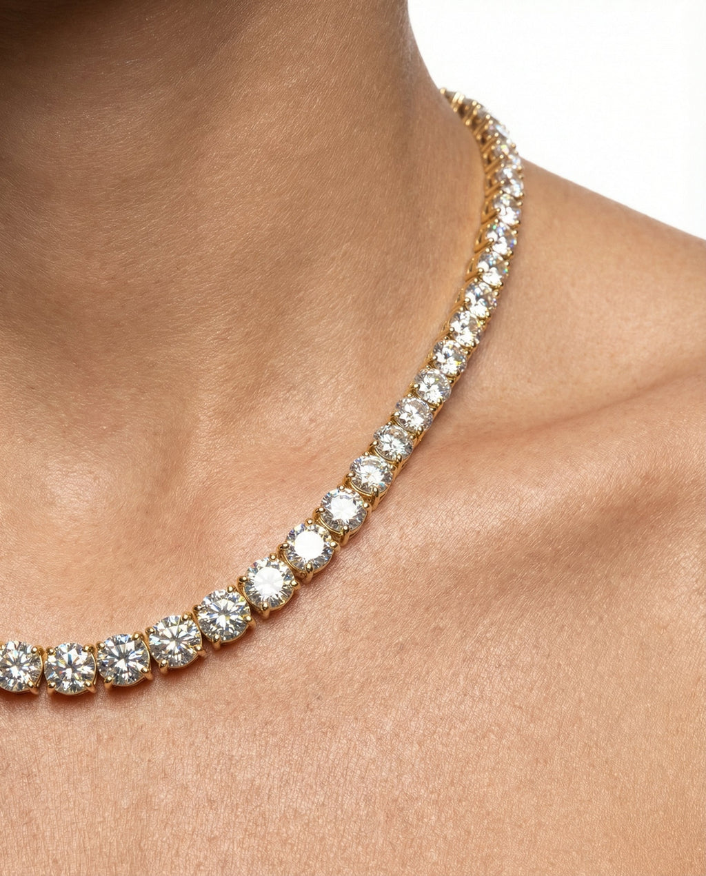 Aria Tennis Necklace 5MM - 14K Gold