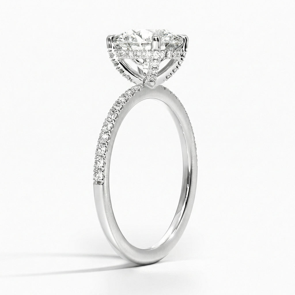Frenchie Pave Moissanite Ring