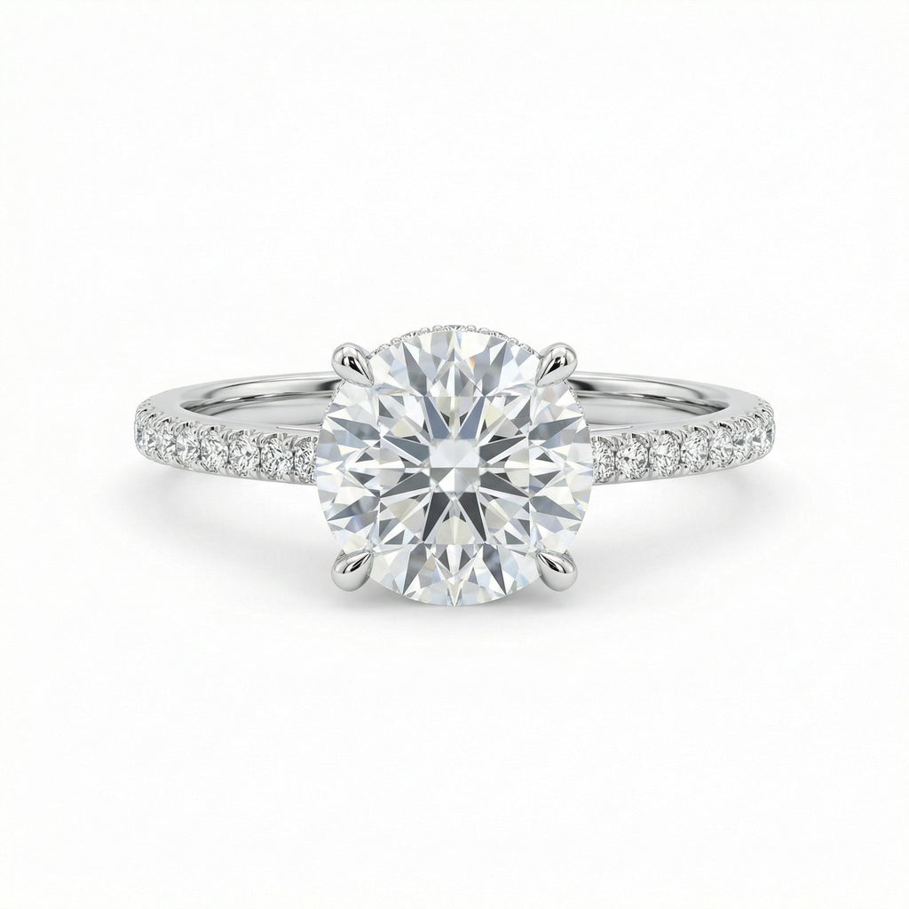 Frenchie Pave Moissanite Ring