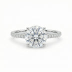 Frenchie Pave Moissanite Ring