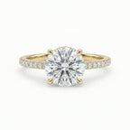 Frenchie Pave Moissanite Ring