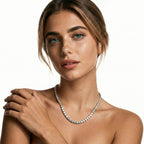 Aria Tennis Necklace 5MM - 14K White Gold