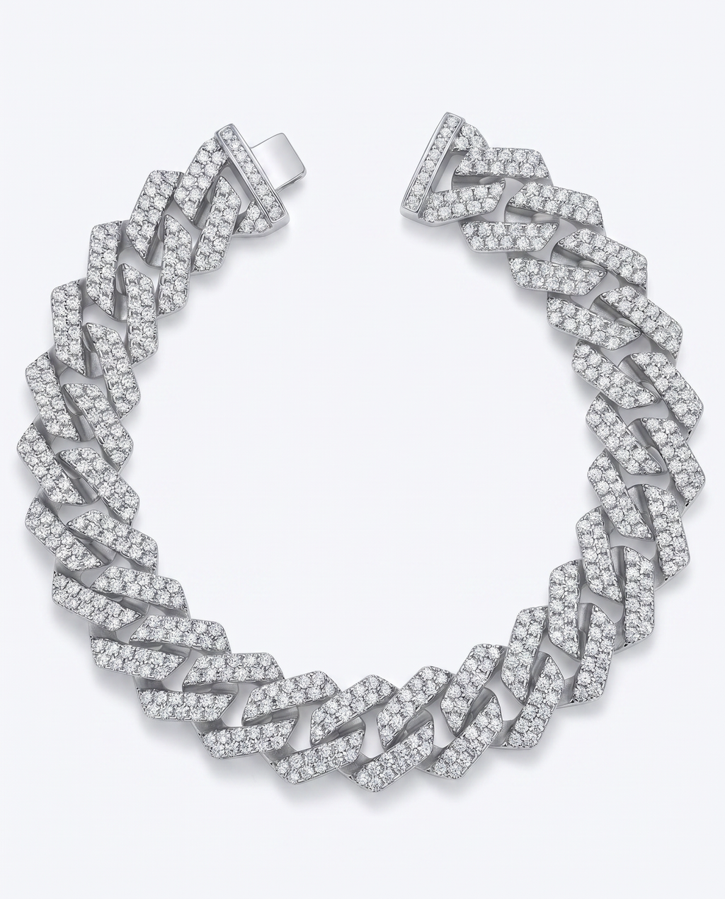 Moissanite Iced Cuban Link Bracelet 14K Gold (ALL SIZES)
