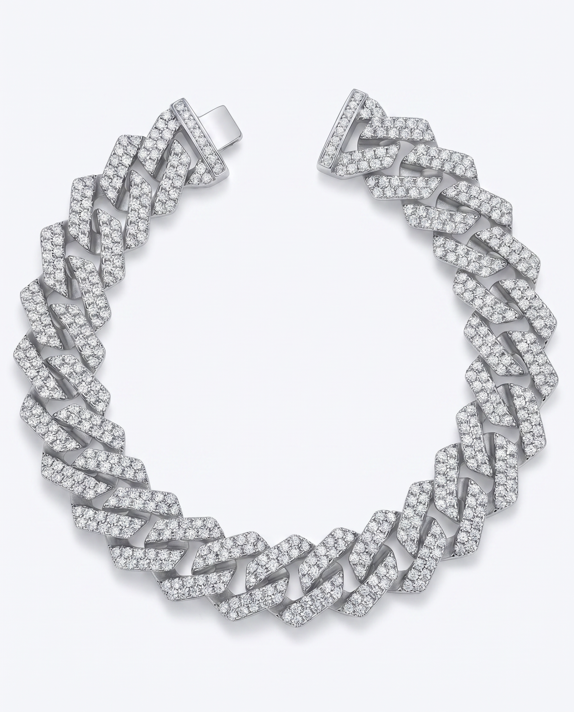 Moissanite Iced Cuban Link Bracelet 14K Gold (ALL SIZES)