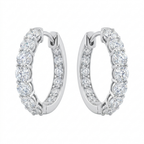 Moissanite Hoop Earrings 14K Gold - 14K Gold - MONTIÈR moissanite jewelry