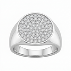 Moissanite Signet Ring 14K Gold - 14K Gold - MONTIÈR moissanite jewelry