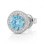 Light Blue Cluster Earrings