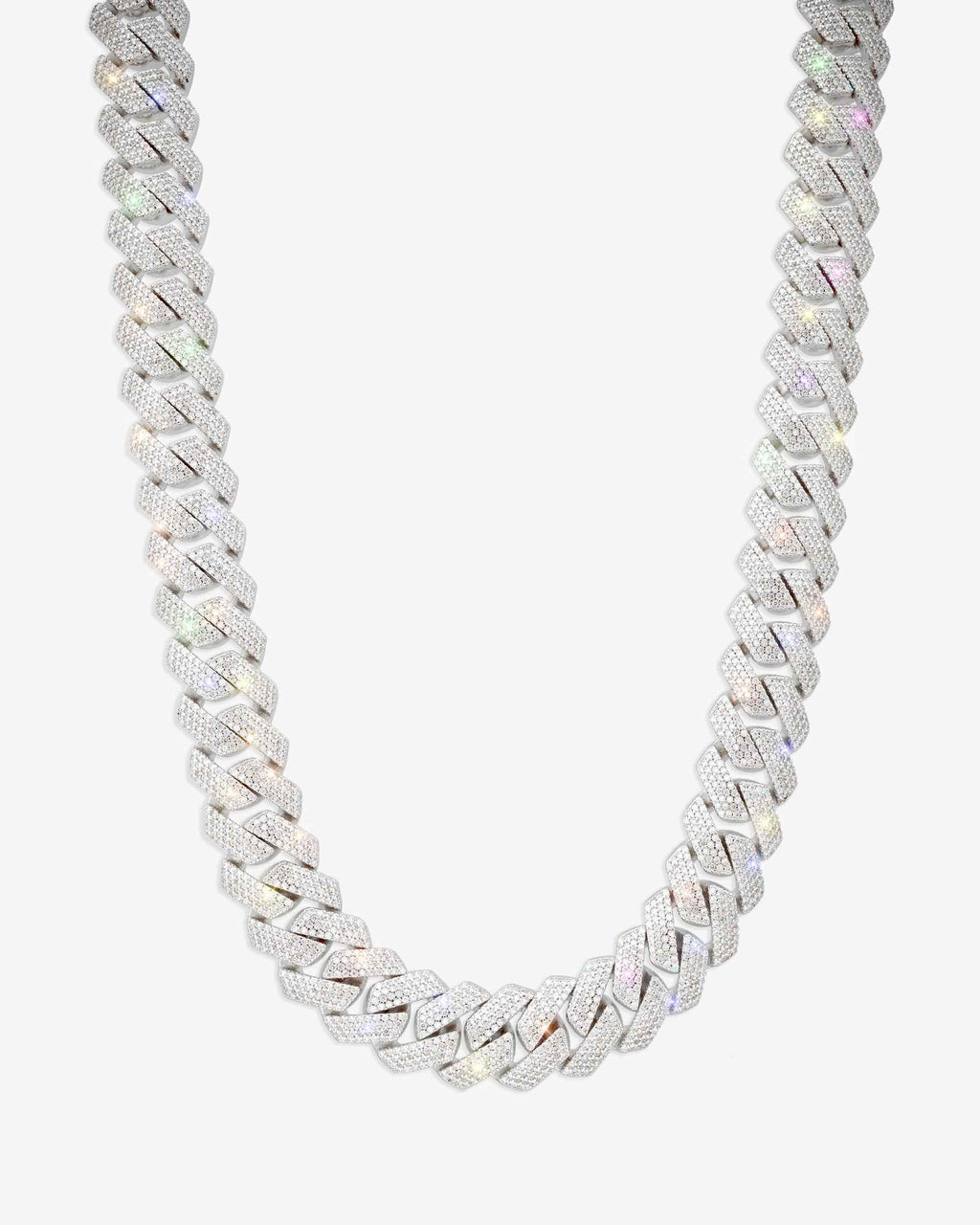 Moissanite Cuban Link Chain 14K Gold