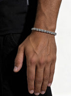 6MM Clustered Tennis Chain & Bracelet Set, 14K Gold Plated - view 2