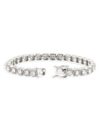 6MM Clustered Tennis Chain & Bracelet Set, 14K Gold Plated - view 7