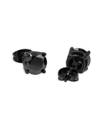 7MM Black Iced Out Stud Earrings by Montièr