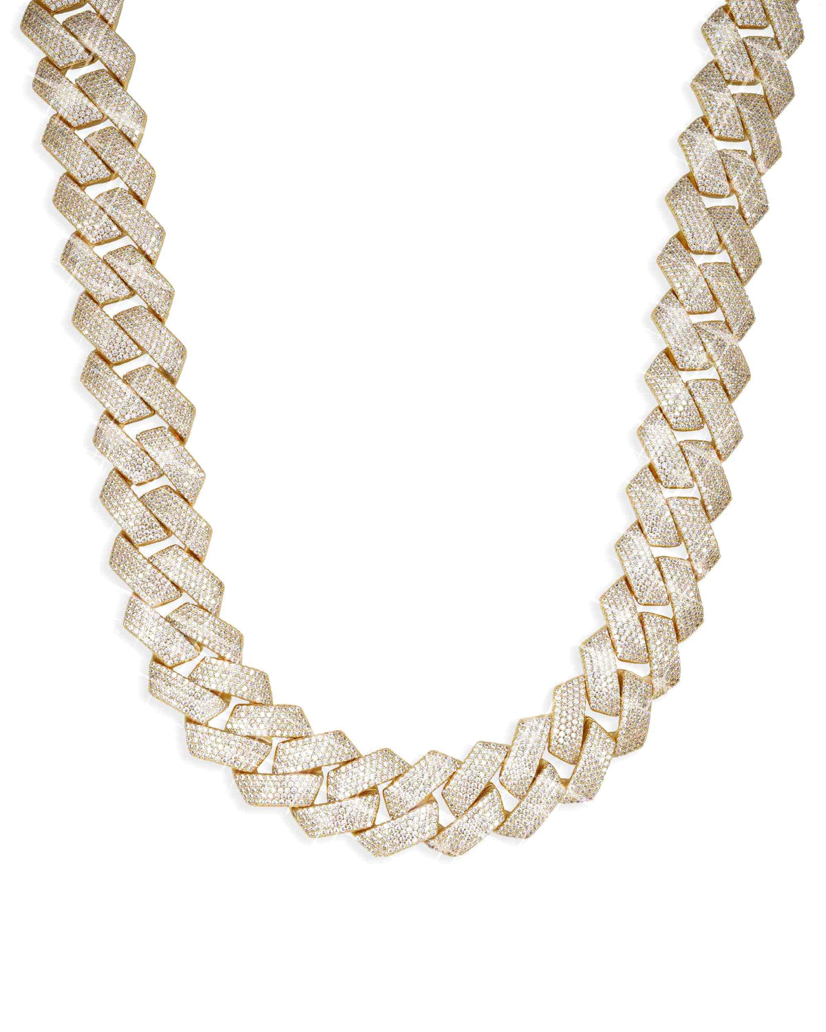 20MM Cuban Link Chain & Bracelet Set, 14K Gold Plated - view 9