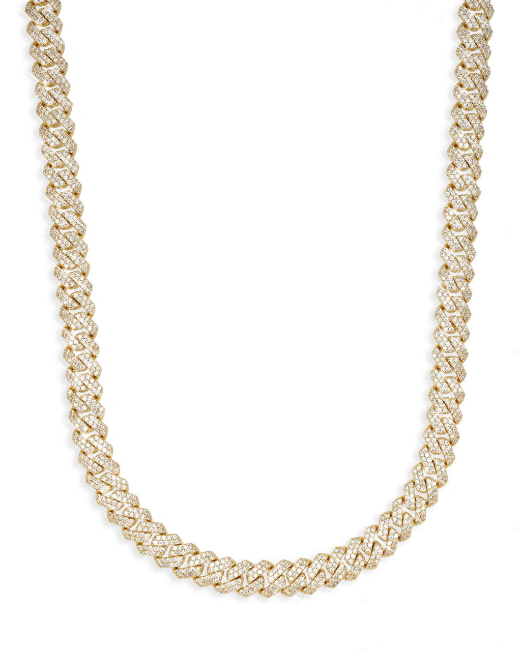 8MM Cuban Link Chain & Bracelet Set, 14K Gold Plated - view 5