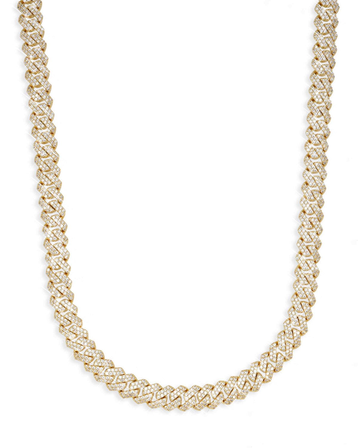 8MM Cuban Link Chain & Bracelet Set, 14K Gold Plated - view 5