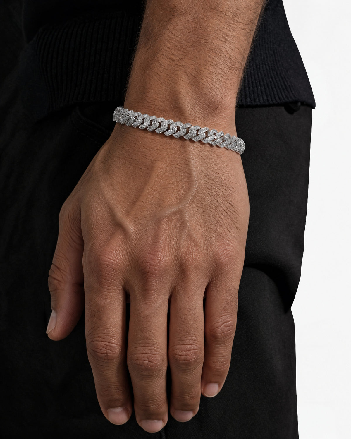 8MM Cuban Link Chain & Bracelet Set, 14K Gold Plated - view 6