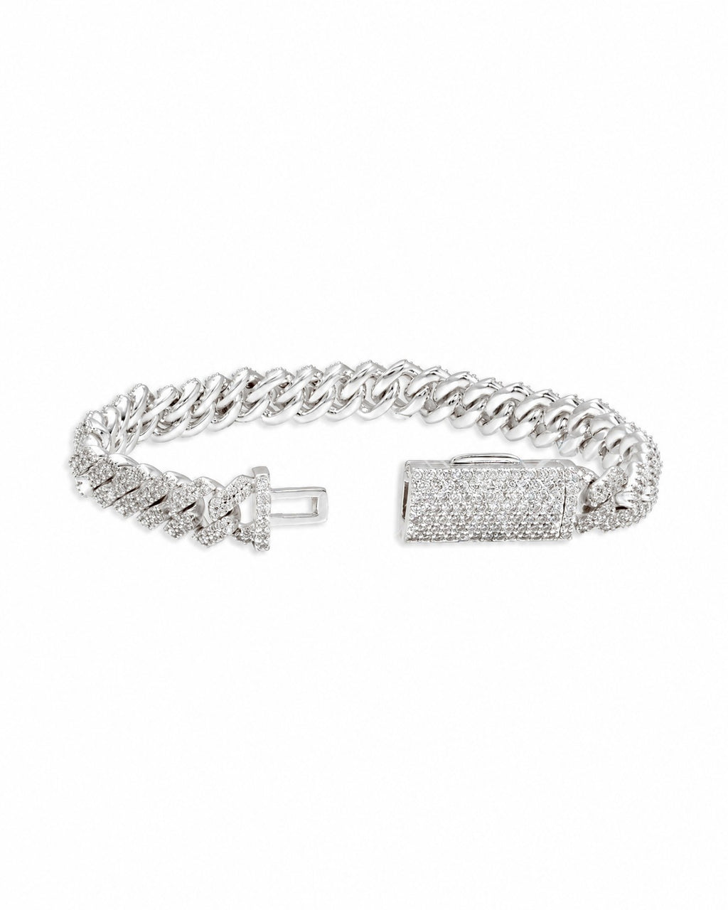 8MM Cuban Link Chain & Bracelet Set, 14K Gold Plated - view 7