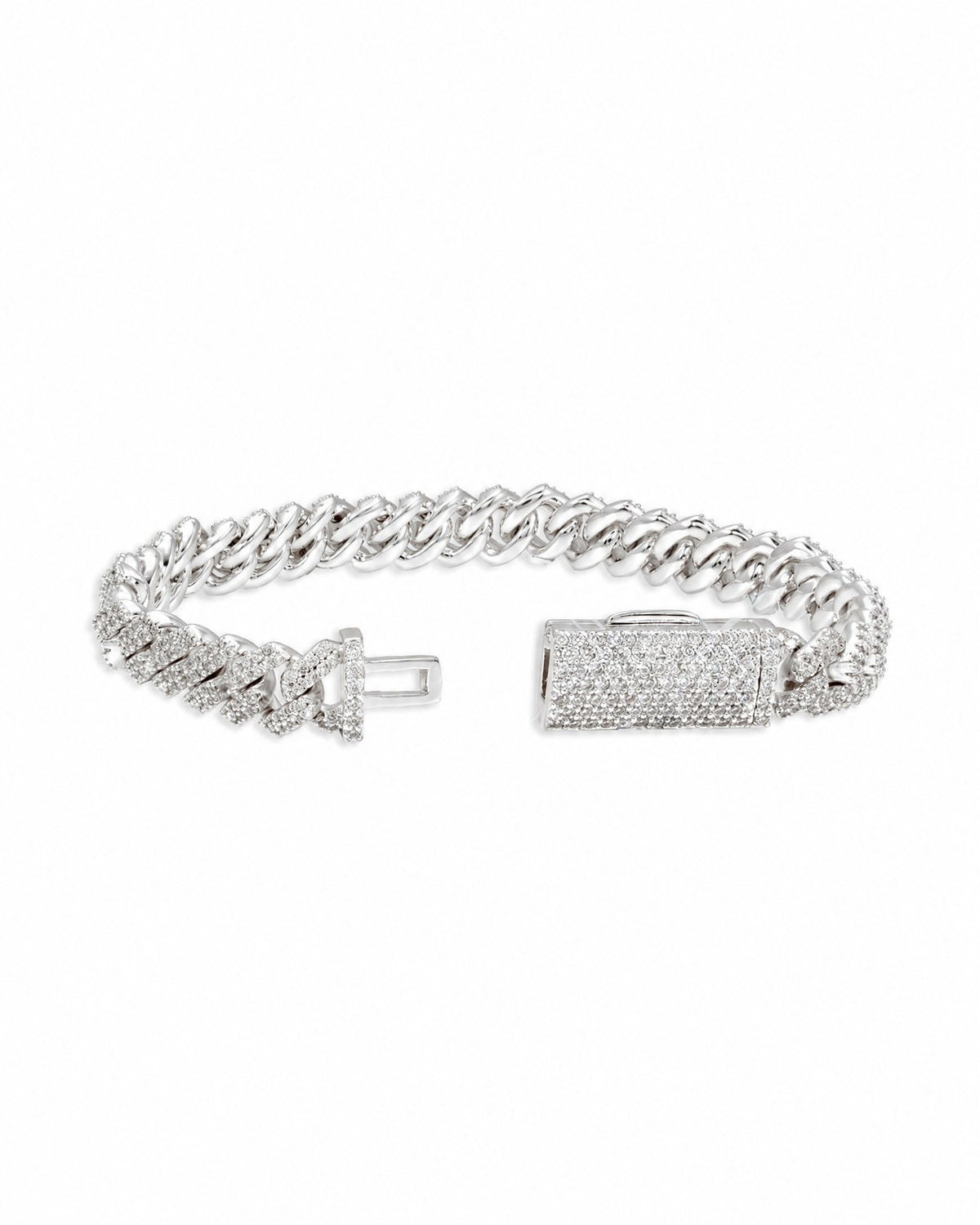 8MM Cuban Link Chain & Bracelet Set, 14K Gold Plated - view 7