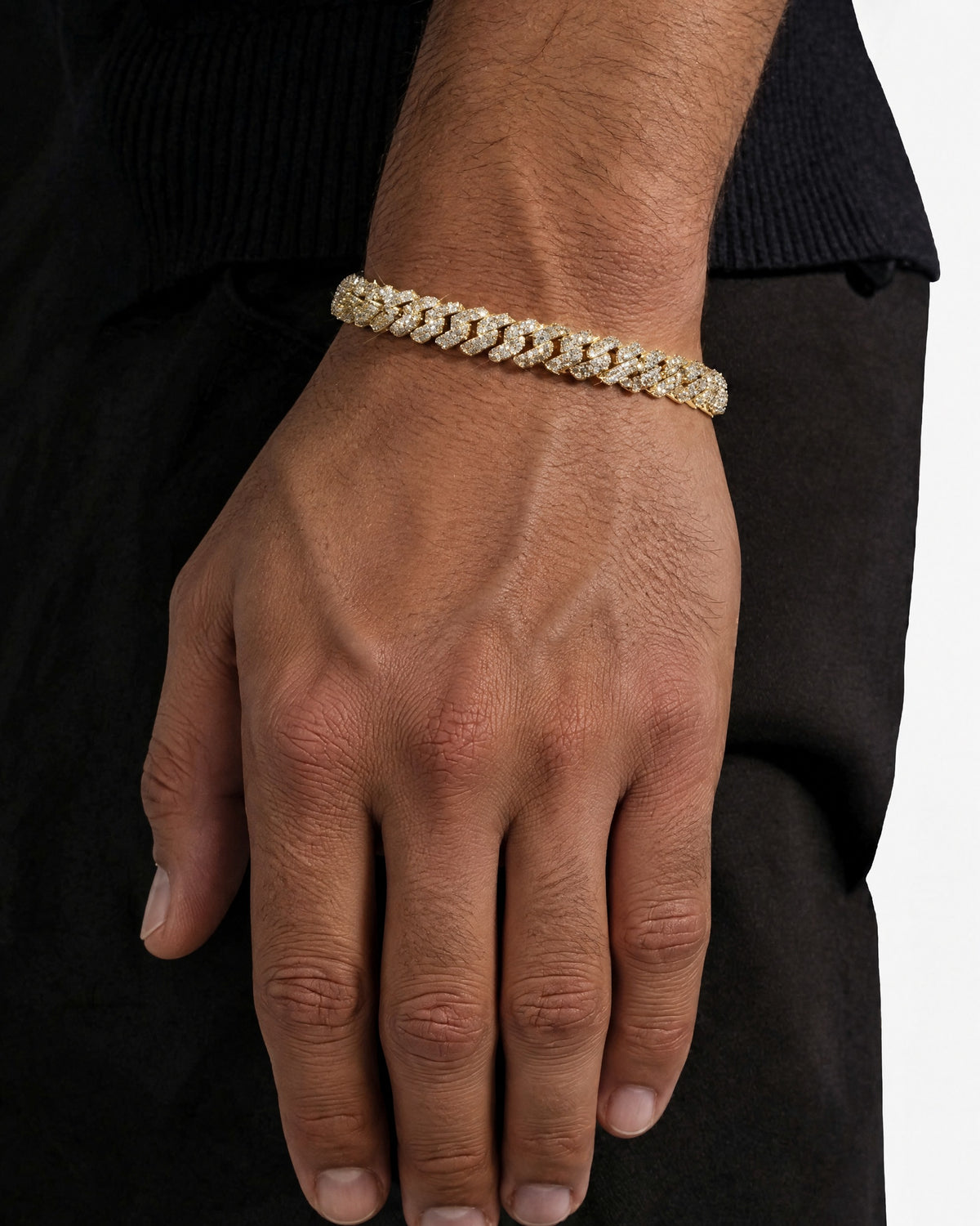 8MM Cuban Link Chain & Bracelet Set, 14K Gold Plated - view 8
