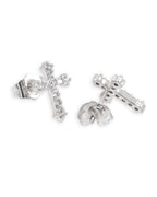 Cross Stud Earrings, 14K Gold Plated by Montièr