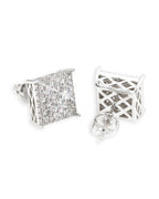 7MM Square Pointed Stud Earrings, 14K Gold Plated by Montièr