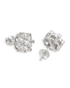 7MM Flower Cluster Stud Earrings, 14K Gold Plated - view 2