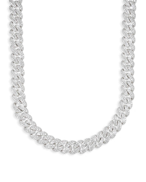 10MM Miami Cuban Link Chain 14K Gold PVD plating over 925 Sterling Silver VVS Moissanite