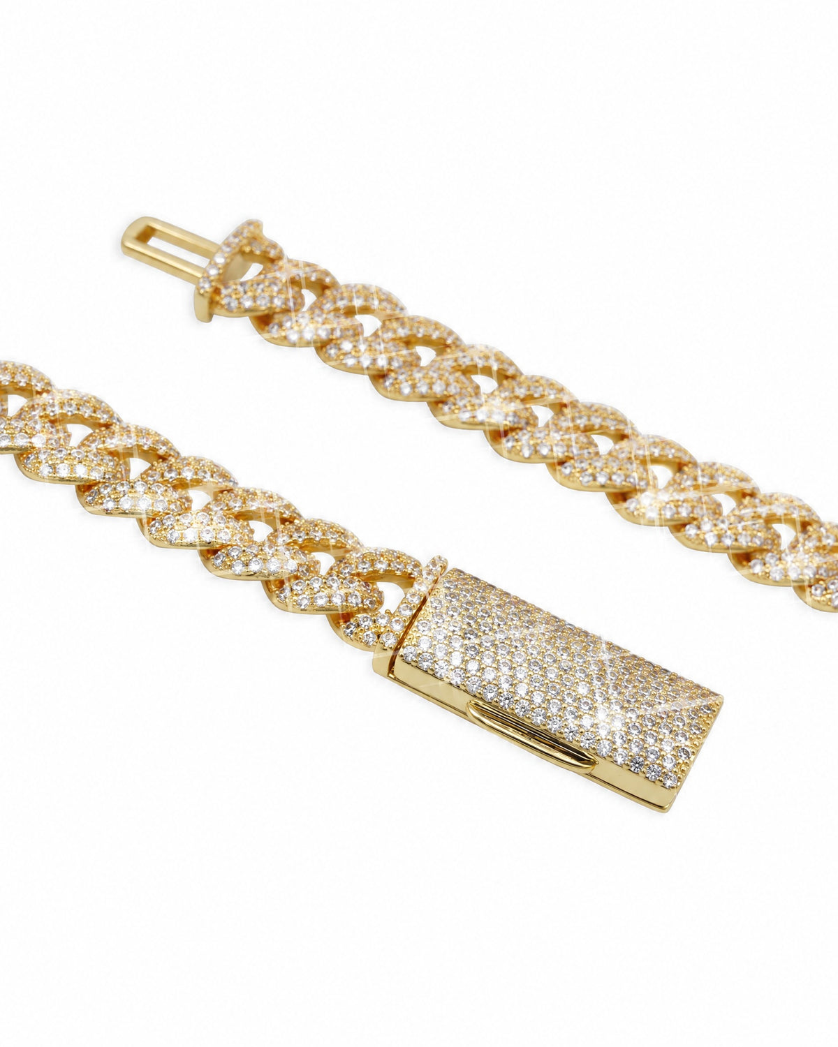 10MM Miami Cuban Link Chain Worn Neck Styling Shot