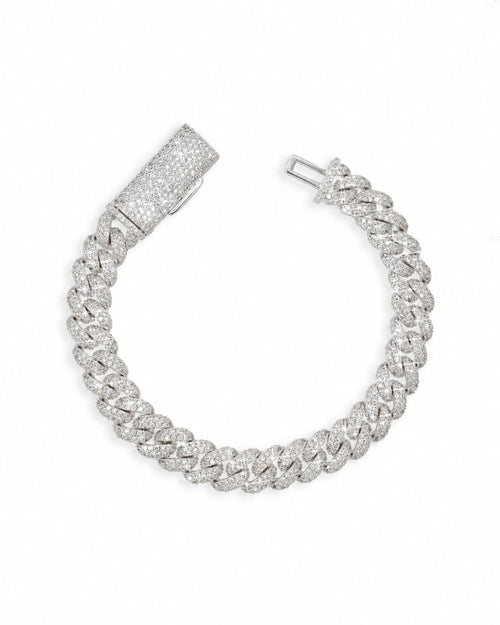 10MM Miami Cuban Link Bracelet 14K Gold PVD plating over 925 Sterling Silver VVS Moissanite