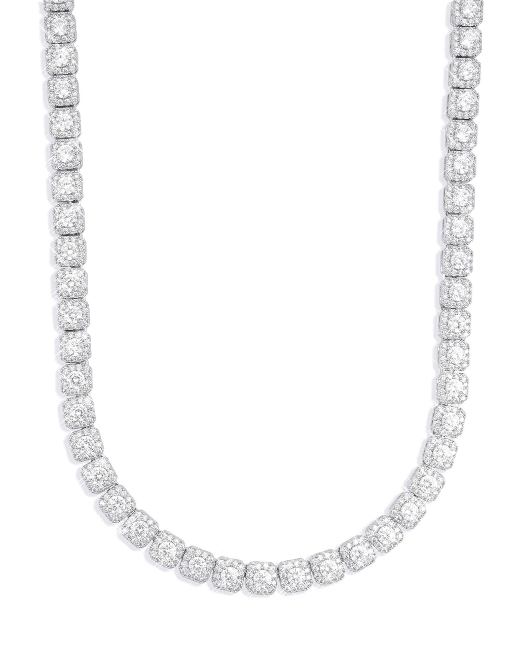 6MM Clustered Tennis Chain, 14K Gold Plated by Montièr