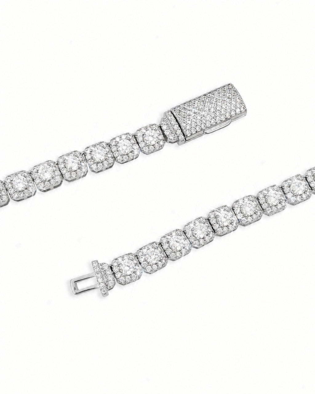 6MM Clustered Tennis Chain, 14K Gold Plated - view 3
