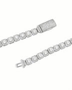 6MM Clustered Tennis Chain, 14K Gold Plated - view 3