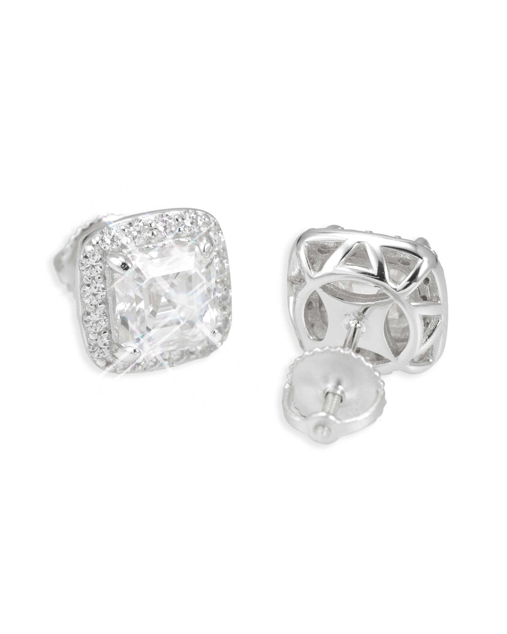 9MM Halo Stud Earrings, 14K Gold Plated by Montièr