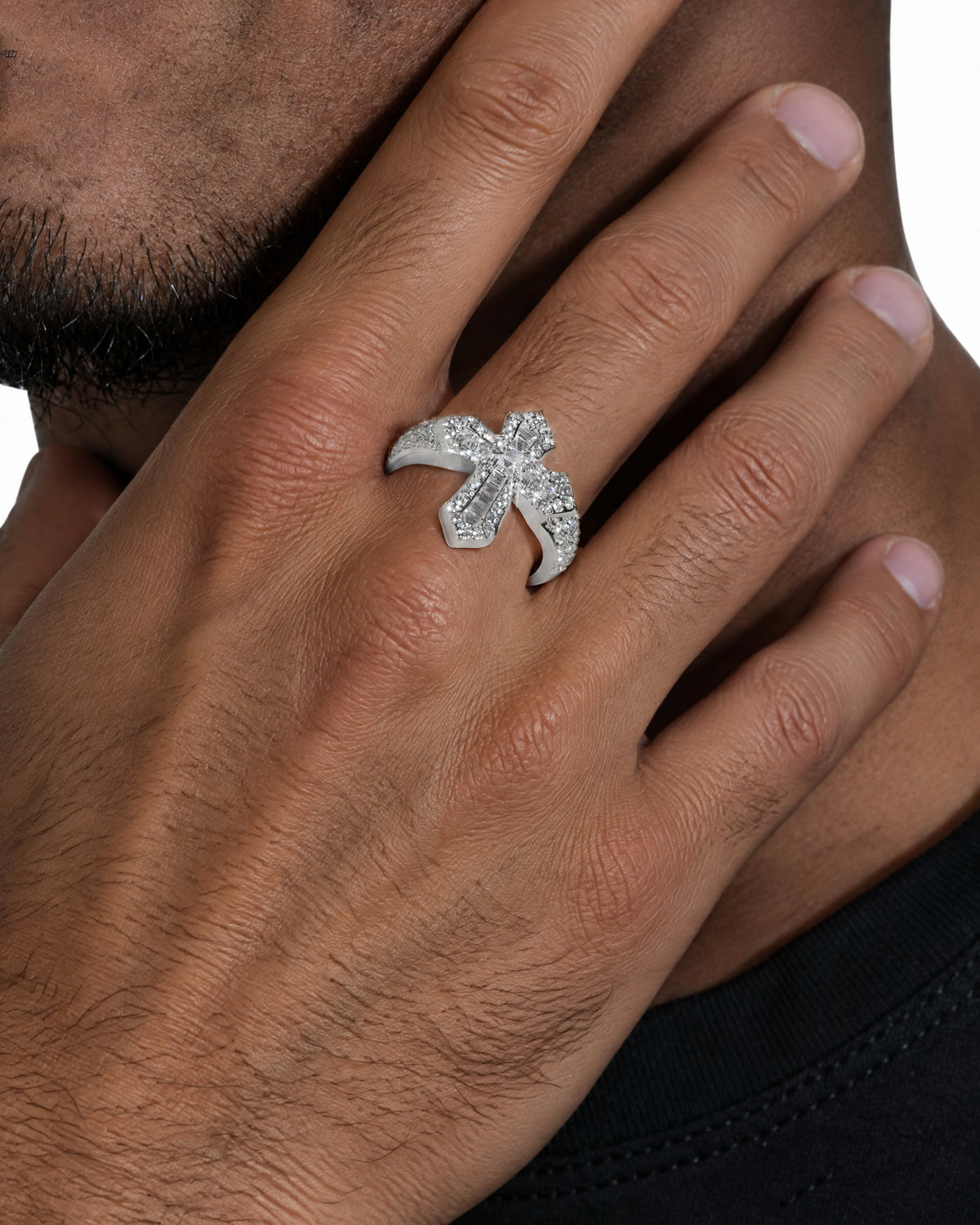 Gothic Cross Ring, 14K Gold Plated - view 2