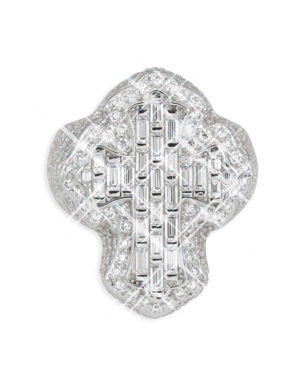 Fleur Cross Ring, 14K Gold Plated by Montièr