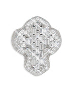 Fleur Cross Ring, 14K Gold Plated by Montièr