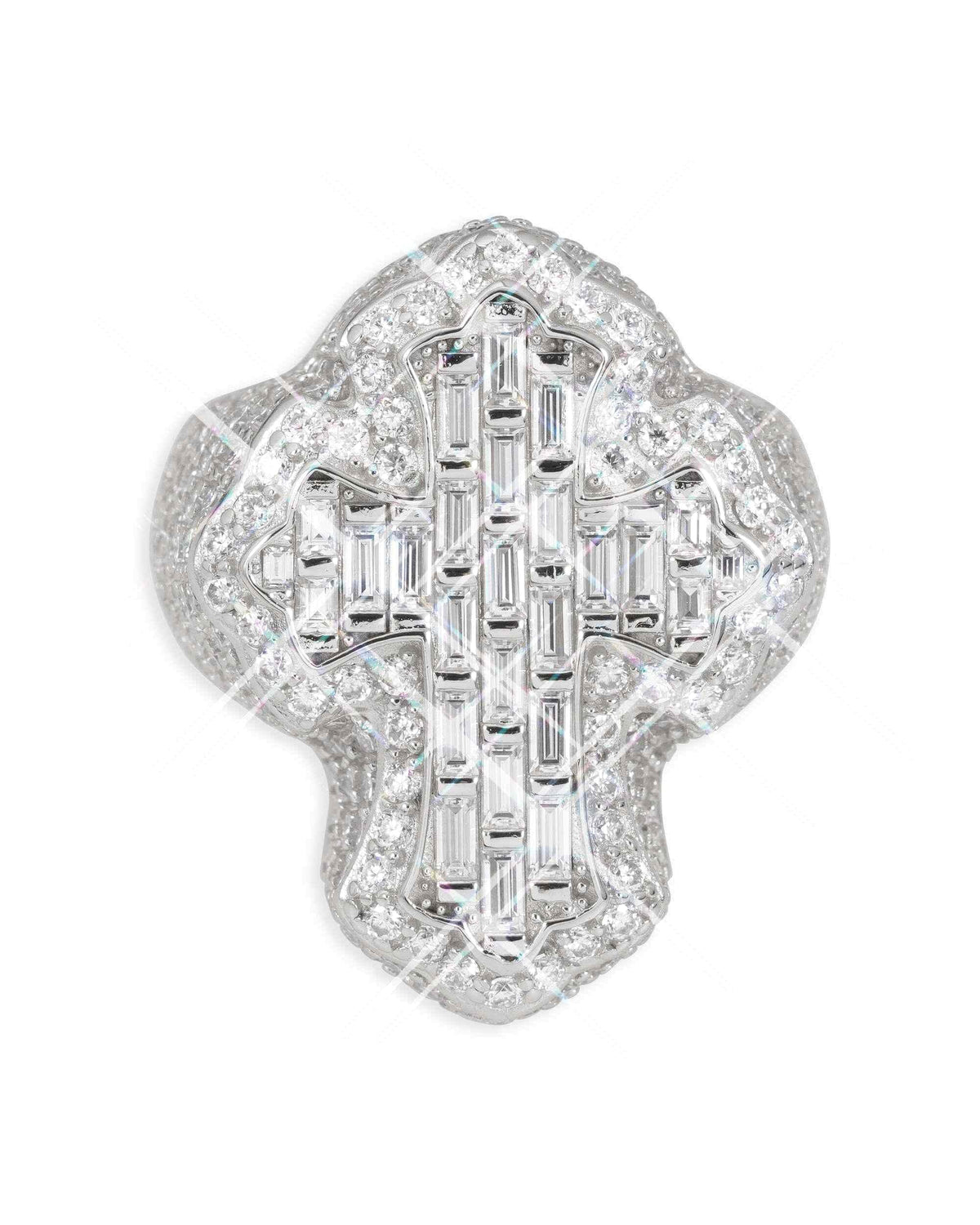 Fleur Cross Ring, 14K Gold Plated by Montièr