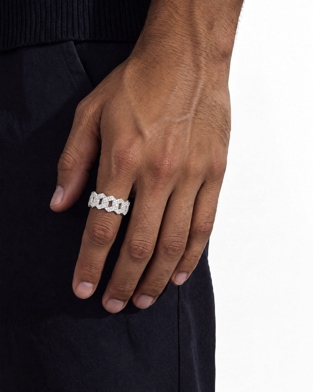 Cuban Link Ring, 14K Gold Plated - view 2