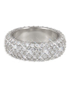 5-Row Iced Band Ring, 14K Gold Plated by Montièr