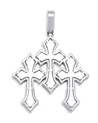 Triple Cross Pendant, 14K Gold Plated - view 5