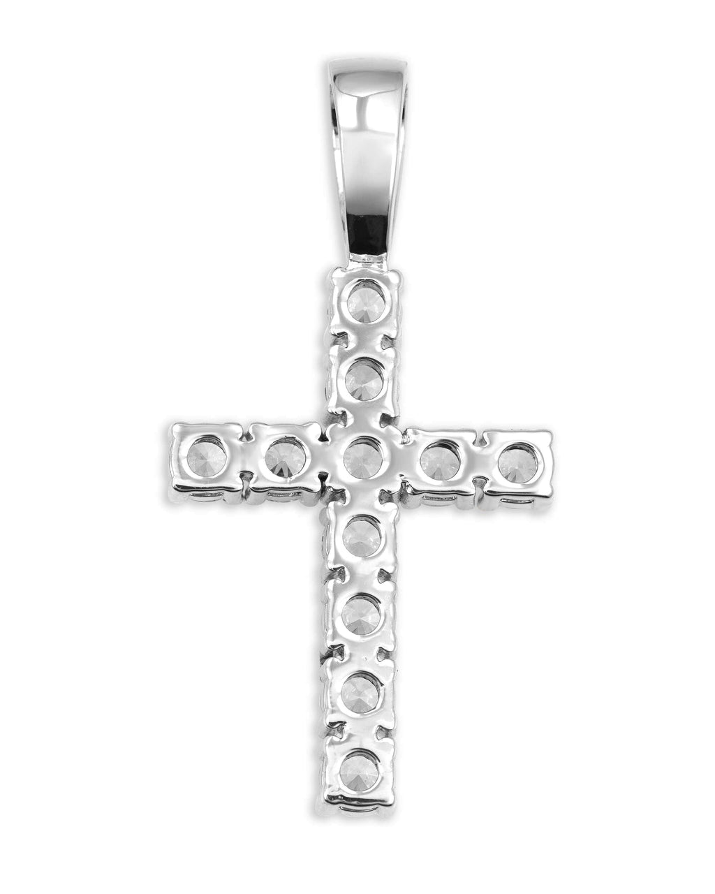 Large Stone Cross Pendant, 14K Gold Plated - view 5