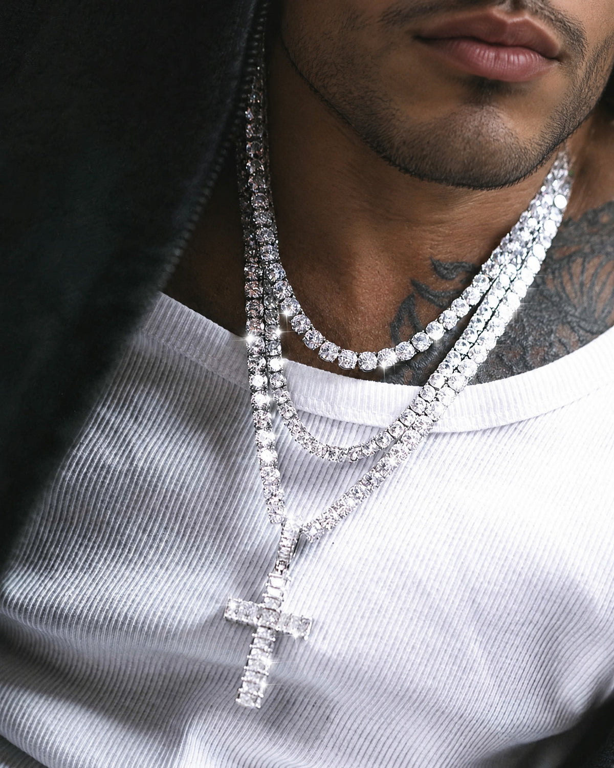 Tennis Chain, 14K Gold Plated, All Sizes - view 3