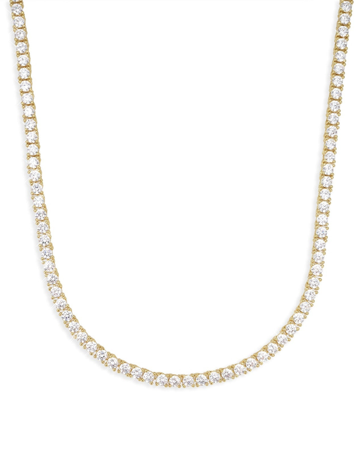 Tennis Chain, 14K Gold Plated, All Sizes - view 14