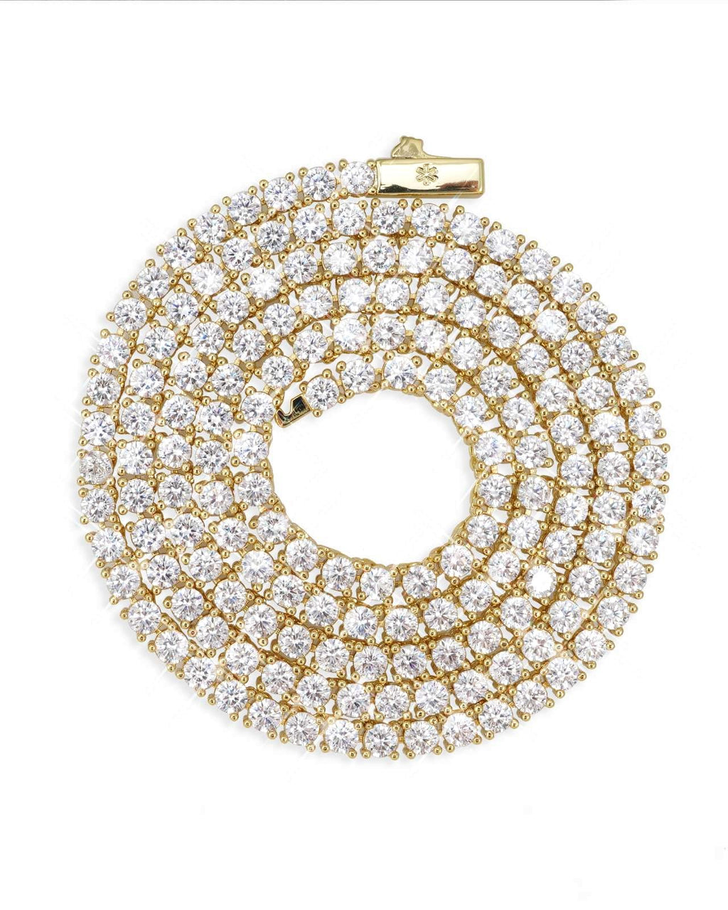 Tennis Chain, 14K Gold Plated, All Sizes - view 15