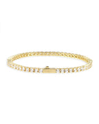 Tennis Bracelet, 14K Gold Plated, All Sizes - view 4